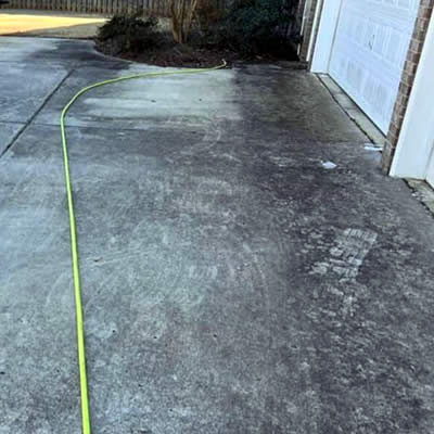 Before Concrete Cleaning North Canton Ohio